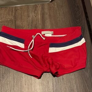 Men swim Red and Blue Shorts